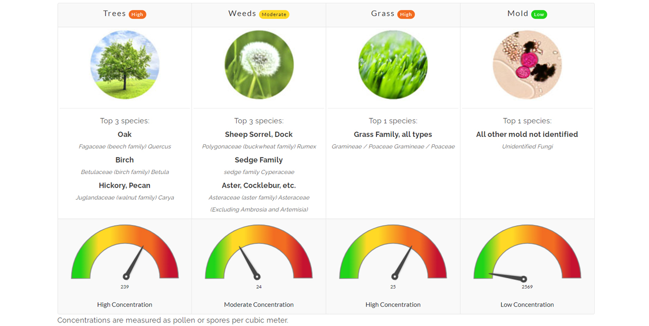 Pollen Count April 21, 2023 Family Allergy & Asthma Care