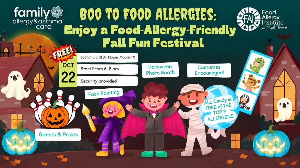 Join us for a night of Halloween fun free from the fear of food allergies. FAAC & FAI are hosting a night of no tricks just safe treats for everyone. All candy and prizes will be free from the top 9 food allergies! This community event is totally FREE and everyone is welcome to participate!